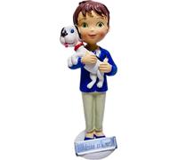 RegalosDeBodaOnline Figura Primera Comunión Niño Tarta con Perro Decorada y Personalizada con Nombre y Fecha