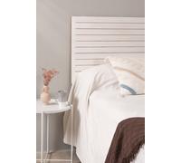 RegalosMiguel Cabecero Ribbon Madera para camas de 105 y 90 cm - Blanco