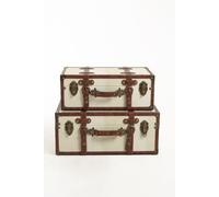 Regalos Miguel - Decoración - Juego de 2 Maletas Almacenaje Decorativas Madera Safra