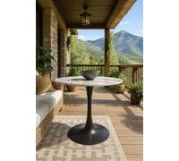 Regalos Miguel - Estilo Nórdico - Mesa Kolio 80 cm Mármol - Negro