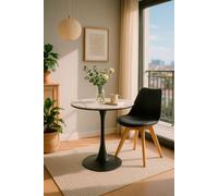 Regalos Miguel - Mesas Comedor - Mesa Kolio 90 cm Mármol - Negro