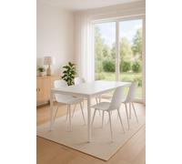 RegalosMiguel Mesa Rectangular Dino 100x60 cm - Blanco