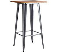 RegalosMiguel Mesa Torix Alta Madera Natural 60 cm - Gris metalizado