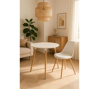 Regalos Miguel - Estilo Nórdico - Mesa Tower Redonda 80 cm - Blanco