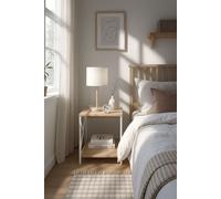 RegalosMiguel Mesita de Noche Lesly - Blanco