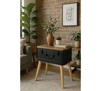 RegalosMiguel Mesita de Noche Torix 39x26x17 cm - Negro