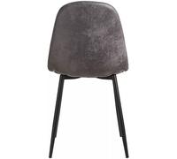 RegalosMiguel Pack 2 Sillas Black Teok Polipiel - Gris oscuro Vint