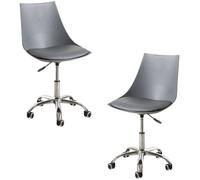 RegalosMiguel Pack 2 Sillas Blok Office - Gris oscuro