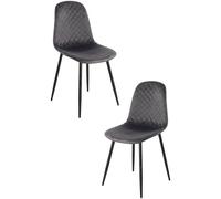 RegalosMiguel Pack 2 Sillas Boide - Gris oscuro