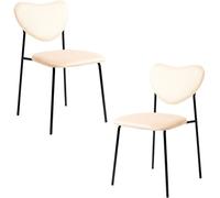 RegalosMiguel Pack 2 Sillas Cora Black Terciopelo - Beige