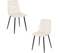 RegalosMiguel Pack 2 Sillas Daris Terciopelo - Beige