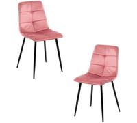 RegalosMiguel Pack 2 Sillas Daris Terciopelo - Rosa