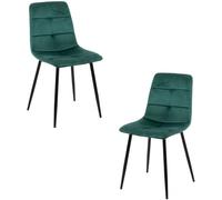 RegalosMiguel Pack 2 Sillas Daris Terciopelo - Verde