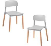 RegalosMiguel Pack 2 Sillas Estin - Gris claro
