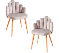 RegalosMiguel Pack 2 Sillas Hand Terciopelo - Gris