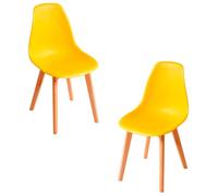 RegalosMiguel Pack 2 Sillas Kelen - Amarillo