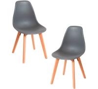RegalosMiguel Pack 2 Sillas Kelen - Gris oscuro