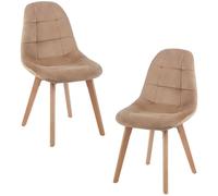 Regalos Miguel - Packs Sillas Comedor - Pack 2 Sillas Kelen Terciopelo - Champán