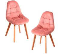 RegalosMiguel Pack 2 Sillas Kelen Terciopelo - Rosa
