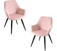 RegalosMiguel Pack 2 Sillas Kres Terciopelo - Rosa