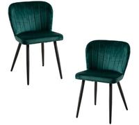 RegalosMiguel Pack 2 Sillas Luk Terciopelo - Verde