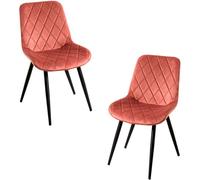 RegalosMiguel Pack 2 Sillas Min Terciopelo - Rosa