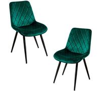 RegalosMiguel Pack 2 Sillas Min Terciopelo - Verde