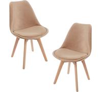 Regalos Miguel - Packs Sillas Comedor - Pack 2 Sillas Synk Terciopelo - Champán