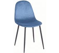 RegalosMiguel Pack 2 Sillas Teok Black Terciopelo - Azul