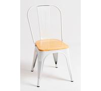 RegalosMiguel Pack 2 Sillas Torix Madera Natural - Blanco