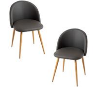 RegalosMiguel Pack 2 Sillas Vint Polipiel - Gris