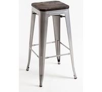 RegalosMiguel Pack 2 Taburetes Torix Madera - Gris metalizado