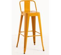 RegalosMiguel Pack 2 Taburetes Torix Respaldo 100 cm - Naranja Azafrán