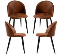 RegalosMiguel Pack 4 Sillas Black Vint Polipiel
