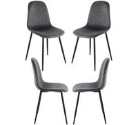 RegalosMiguel Pack 4 Sillas Boide - Gris oscuro