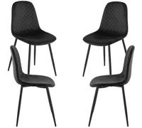 RegalosMiguel Pack 4 Sillas Boide - Negro