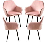 RegalosMiguel Pack 4 Sillas Chic Black - Rosa