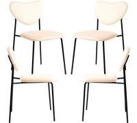 RegalosMiguel Pack 4 Sillas Cora Black Terciopelo - Beige