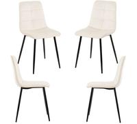 RegalosMiguel Pack 4 Sillas Daris Terciopelo - Beige