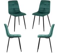RegalosMiguel Pack 4 Sillas Daris Terciopelo - Verde