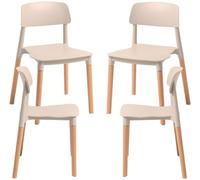 RegalosMiguel Pack 4 Sillas Estin - Beige