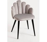 RegalosMiguel Pack 4 Sillas Hand Patas Negras Terciopelo - Gris