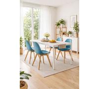 RegalosMiguel Pack 4 Sillas Kelen - Verde azulado