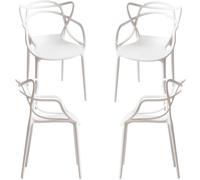 RegalosMiguel Pack 4 Sillas Korme Kid (Infantil) - Blanco