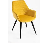 RegalosMiguel Pack 4 Sillas Kres Terciopelo - Amarillo