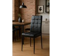 RegalosMiguel Pack 4 Sillas Lan Polipiel - Negro