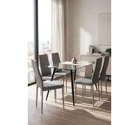 Regalos Miguel - Sillas Comedor - Pack 4 Sillas Lauter Polipiel - Gris Claro
