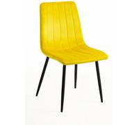 RegalosMiguel Pack 4 Sillas Liny Terciopelo - Amarillo