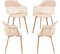 RegalosMiguel Pack 4 Sillas Lisy - Beige