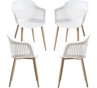 RegalosMiguel Pack 4 Sillas Lisy - Blanco